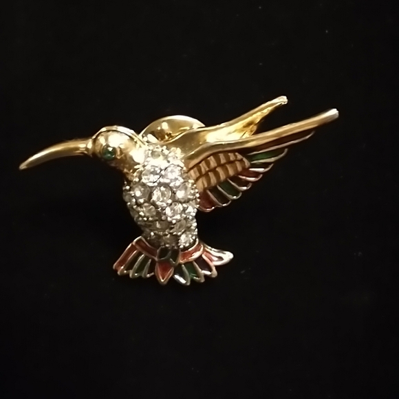 Hummingbird pin 1" x 1" - Picture 1 of 2